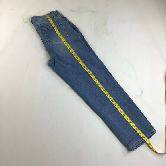 Coeur De Vague Women's Blue Highly Distressed Slim Fit Tapered Jeans Size M - Picture 5 of 10